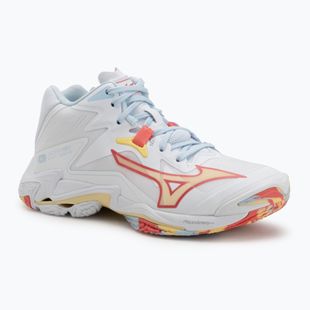 Damen Volleyballschuhe Mizuno Wave Lightning Z8 Mid weiß/calypso coral/pale banana