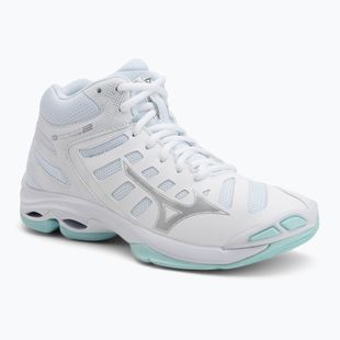 Damen-Volleyballschuhe Mizuno Wave Voltage 2 Mid white/blue tint