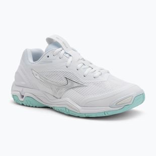 Damen Handballschuhe Mizuno Wave Stealth 6 weiß/blauer Farbton