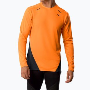 Herren-Longsleeve zum Laufen Mizuno Tech Thermal Charge tangelo