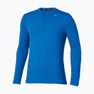 Herren Laufsport Langarm Mizuno Core Impulse Half Zip Tee princess blue