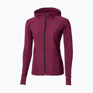 Damen-Laufjacke Mizuno Active Warm Hybrid Full Zip Hooded dark purple