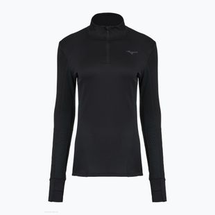Damen Laufsweatshirt Mizuno Active Warm Half Zip schwarz