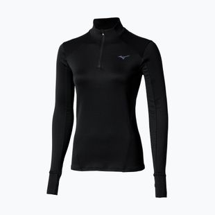 Damen Laufsweatshirt Mizuno Active Warm Half Zip schwarz