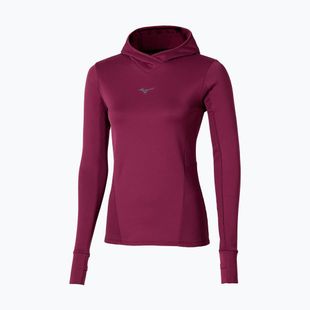 Damen-Laufhoodie Mizuno Active Warm Hooded dark purple
