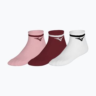 Socken Mizuno Training Mid With Line 3 pairs pinkesque/lava falls/white