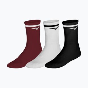 Socken Mizuno Training With Line 3 pairs sun dried tomato/white/black