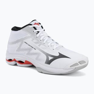 Volleyballschuhe Mizuno Wave Lightning Pro Mid white/black/fiery red