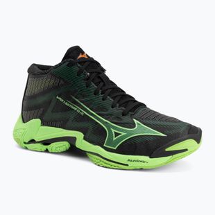 Volleyballschuhe Mizuno Wave Lightning Elite Mid black/glowing apple/mandarin orange