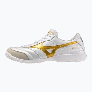 Fußballschuhe Mizuno Morelia Sala Elite IN white/football gold/galaxy silver