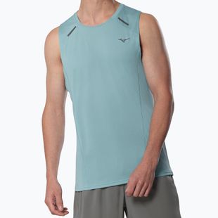 Herren-Laufshirt Mizuno Active DryAeroFlow Tank Top aquifer