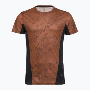 Herren-Laufshirt Mizuno Active DryAeroFlow Graphic copper brown