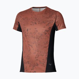 Herren-Laufshirt Mizuno Active DryAeroFlow Graphic copper brown