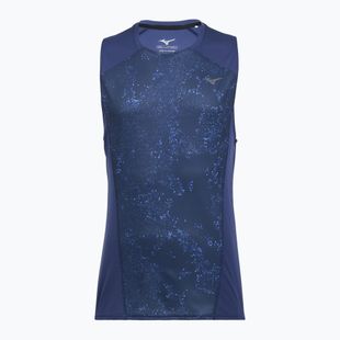 Herren-Lauf-Tanktop Mizuno Active DryAeroFlow Graphic Tank Top estate blue