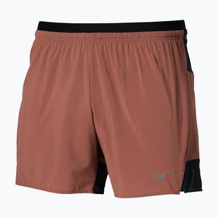 Herren-Laufshorts Mizuno Active Alpha 2in1 5.5 copper brown