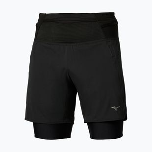 Herren-Laufshorts Mizuno Trail Multipocket 2in1 black