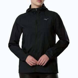 Damen-Laufjacke Mizuno Tech Light Hooded Jacket black