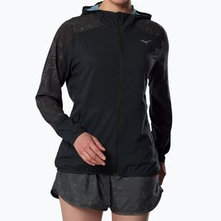 Damen-Laufjacke Mizuno Active Alpha Hooded black