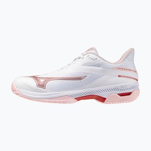 Damentennisschuhe Mizuno Wave Exceed Court CC W white/pinkesque/barbados cherr