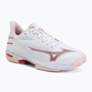 Damentennisschuhe Mizuno Wave Exceed Court CC W white/pinkesque/barbados cherr