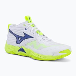 Volleyballschuhe Mizuno Wave Momentum Elite Mid white/lightning yellow/dazzling blue