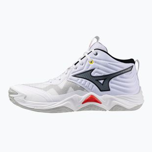 Volleyballschuhe Mizuno Wave Momentum Elite Mid white/black/fiery red