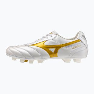 Fußballschuhe Mizuno Morelia II Elite FG white/football gold/galaxy silver