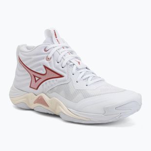 Damen-Volleyballschuhe  Mizuno Wave Momentum Elite Mid white/rose elegance/lava falls