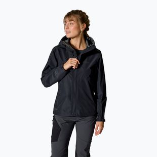Damen-Regenjacke Rab Downpour black