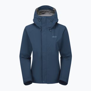 Damen Regenjacke Rab Downpour tempest blau