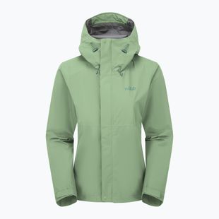 Damen-Regenjacke Rab Downpour fig green