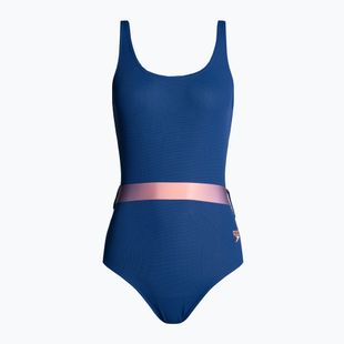 Speedo Belted Deep U-Back Damen Badeanzug einteilig navy blau 8-00307415498