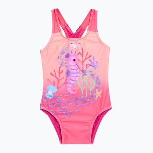 Badeanzug Kinder Speedo Digital Printed bloominous pink/cupid coral
