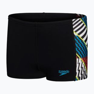 Speedo Digital Panel Kinder-Badehose schwarz/weiß/Wassermelone