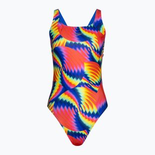 Speedo Damen-Badeanzug Allover Digital Leaderback watermelon/flare pink/man peel/lemon drizzle