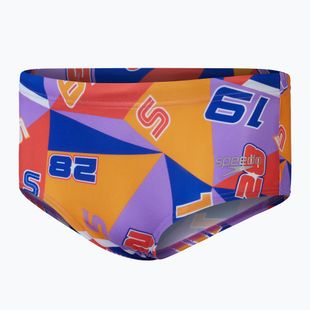 Speedo 13 Allover Club Training Digital Brief Kinder Badeslip true cobalt/sweet purple/mandarin peel