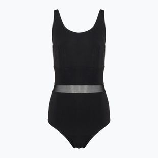 Speedo Shaping Luniaglow schwarzer einteiliger Badeanzug für Damen