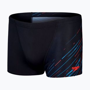 Badehose Herren Speedo HyperBoom V-Cut Aquashort black/picton blue/siren red