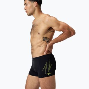 Badeshorts Herren Speedo Hyper Boom Placement black/hyper yellow