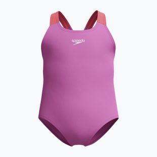 Kinder-Einteiliger Badeanzug Speedo Learn To Swim Medalist Neon Violett