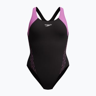 Damen Badeanzug Speedo HyperBoom Splice Racerback neon violet