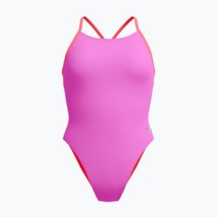 Badeanzug Damen Speedo Solid Lattice Tie-Back neon violet