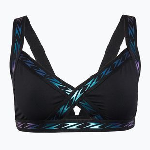 Speedo Solid Logo Elastic Cross Front Swimsuit Top anthrazit