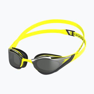 Speedo Fastskin Pure Focus Mirror Schwimmbrille Hypergelb/Rauch/Silberspiegel