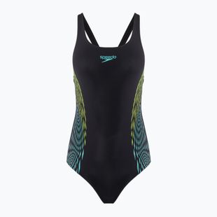 Speedo Placement Muscleback hypergelb einteiliger Badeanzug