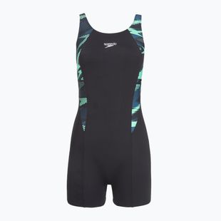 Damen-Einteiler Badeanzug Speedo HyperBoom Splice Legsuit dark teal
