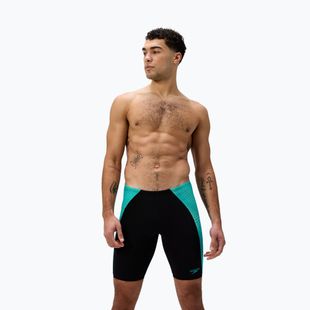 Herren-Schwimmjammer Speedo Endurance+ MAX Splice Jammer schwarz/türkisstein