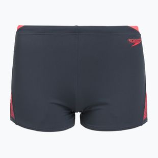 Herren-Schwimmshorts Speedo Hyper Boom Splice grau lead/neon coral