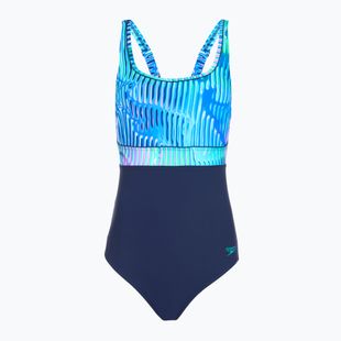 Badeanzug Damen Speedo Shaping Contour Eclipse Printed turquoise gem