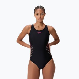 Damen Badeanzug Speedo Placement Muscleback anthracite
